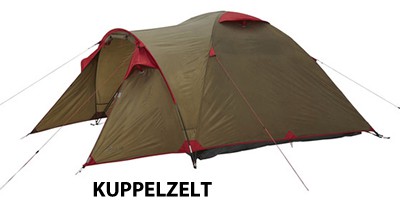 Leichtzelt für 3 Personen als Kuppelzelt Variante