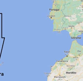 Madeira auf der Landkarte