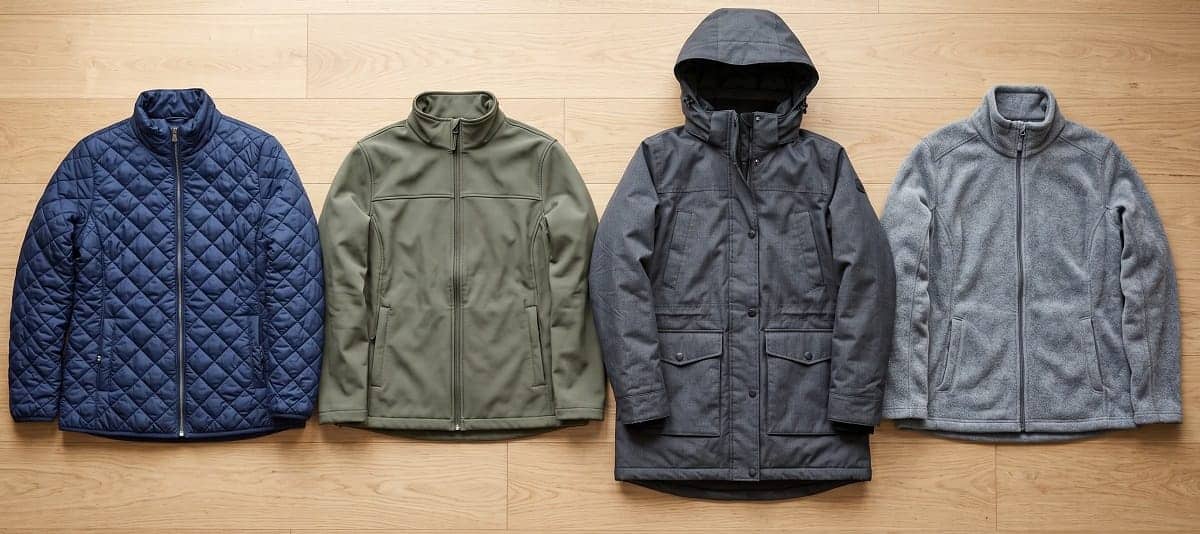 Jackenarten Übergangsjacken Damen große Größen im Vergleich – Steppjacke, Softshell, Parka, Fleece