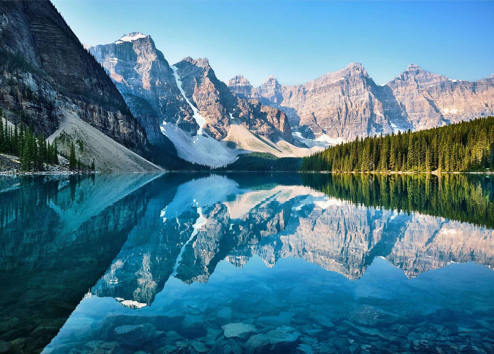 Rocky Mountains am Moraine Lake – Packliste Kanada für Übergrößen