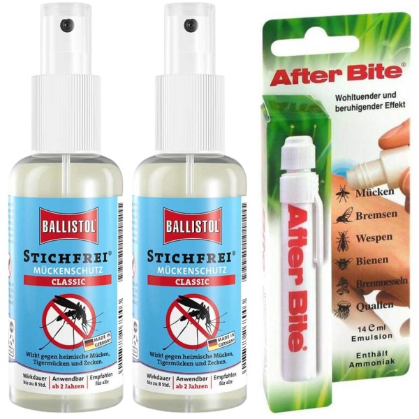 BALLISTOL Set - 2x Stichfrei Mückenschutz + Afterbite