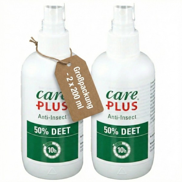 Care Plus DEET 50% Mückenspray - Doppelpack je 200 ml