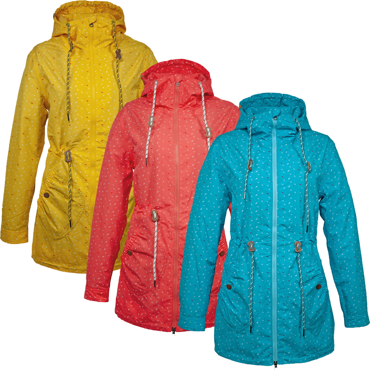 Regenjacke Damen Lang - Wasserdicht & Atmungsaktiv - Mit Kapuze Übergangsjacke