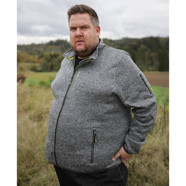 Keron Herren XXL Strickfleece Jacke Übergrößen