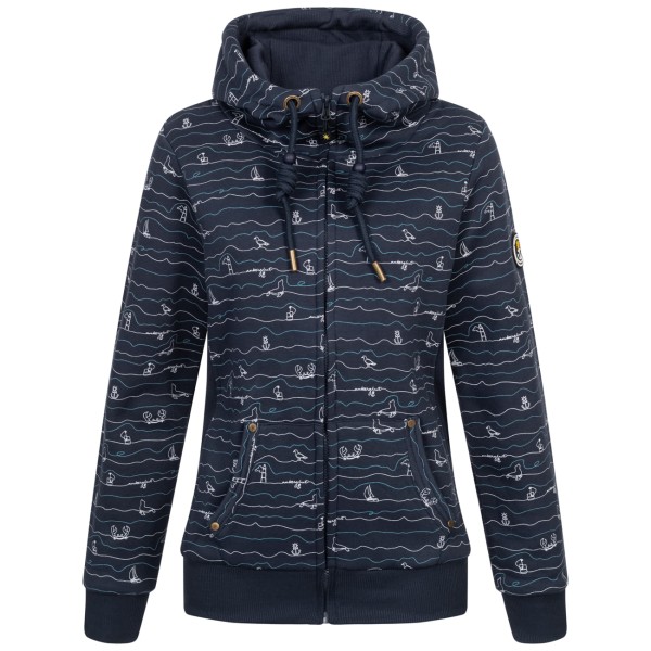 Ankerglut Welle Damen Hoodie Große Größen