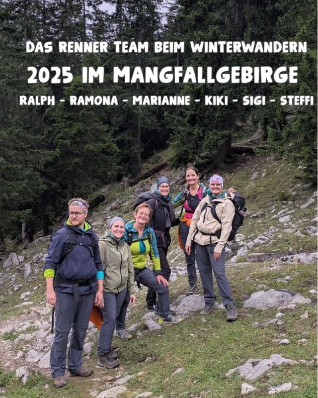 RennerXXL Team beim Winterwandern 