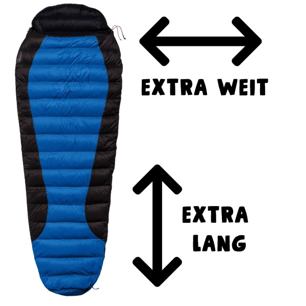 Warmpeace Viking 300 XXL Daunenschlafsack EXTRA WEIT & LANG