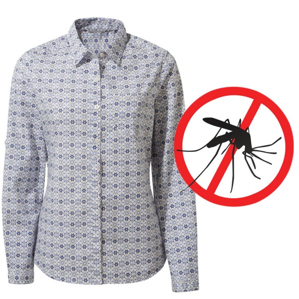 Craghoppers Damen Bluse Langarm Kiwi mit Mückenschutz