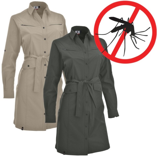 Maul Safari Damen Insektenschutz Kleid mit Krempelarm Maul Safari Damen Insektenschutz Kleid mit Krempelarm