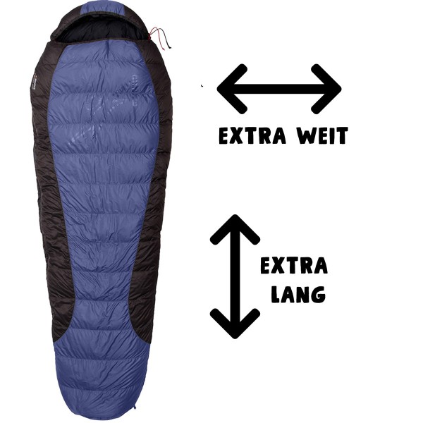 Warmpeace Viking 600 XXL Daunenschlafsack EXTRA WEIT & LANG