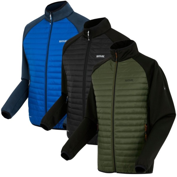 Herren Hybrid Stretch-Steppjacke Übergrössen