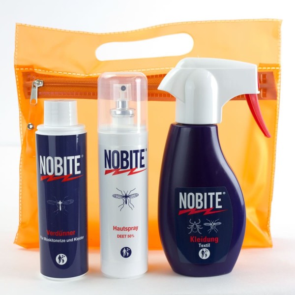 NOBITE 3er Pack | Hautspray + Kleidung + Moskitonetz-Mittel