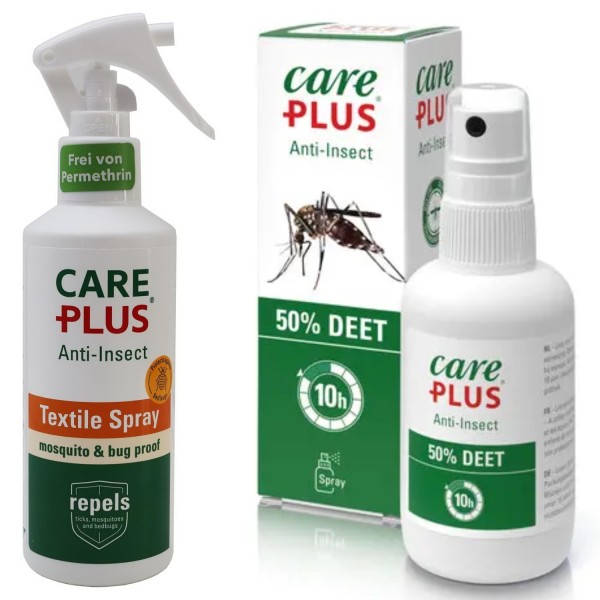 Care Plus DEET Mückenspray Haut & Kleidung Doppelpack