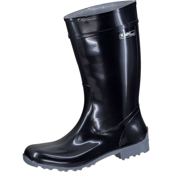 Modische Damen Gummistiefel Regenstiefel - Schwarz