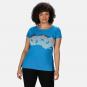 Regatta Breezed Damen T-Shirt Baumwolle Große Größen Blau
