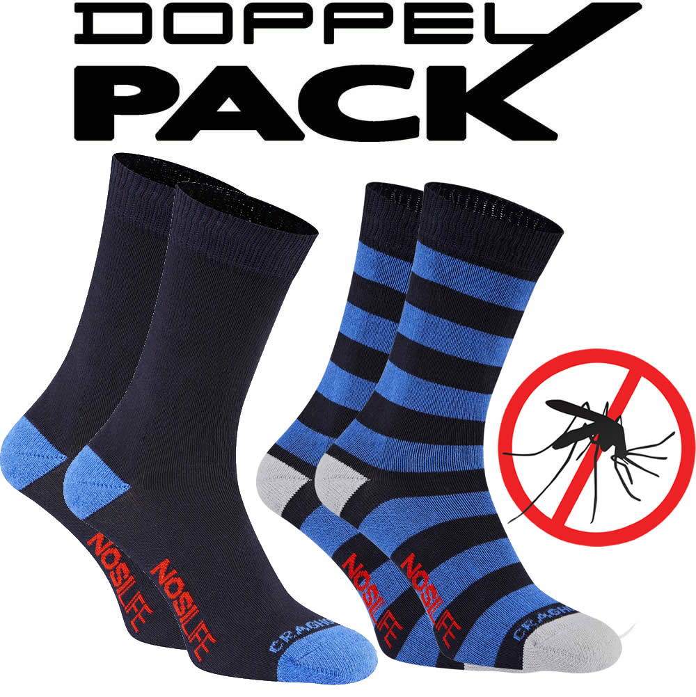 Craghoppers Reise-Socken NosiLife Mückenschutz DOPPELPACK 