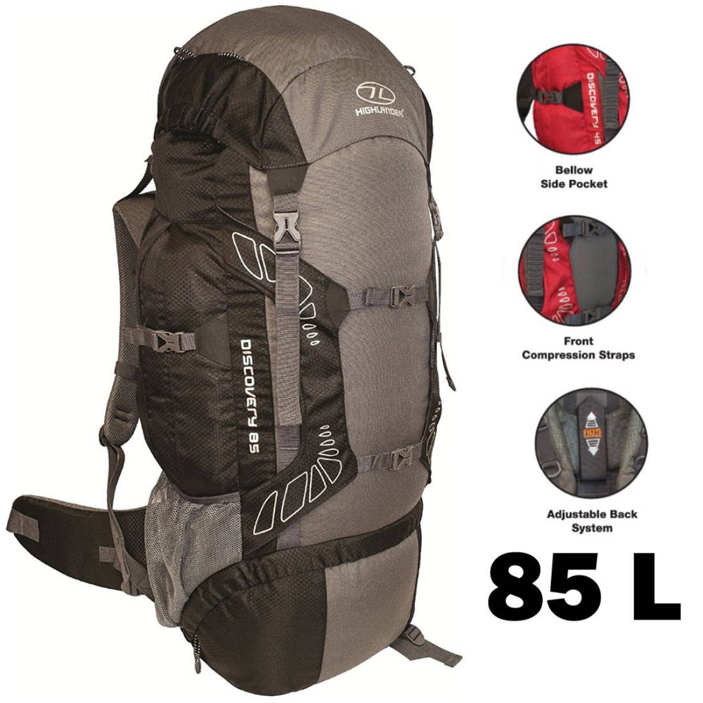 Highlander Discovery Backpacker Outdoor Trekking Rucksack 85 