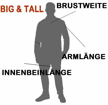 Size Chart extra lange Größen Size Chart extra lange Größen
