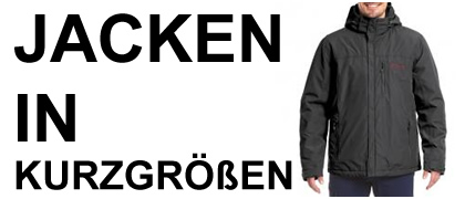 Jacken in Kurzgrößen Jacken in untersetzten Größem